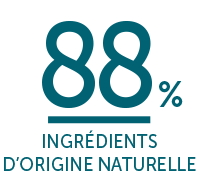 88% ingrédients Naturels88% ingrédients Naturels